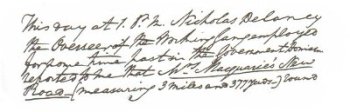 Picture: Lachlan Macquarie's diary entry about Nicholas Delaney and his gang