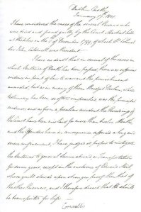 Letter from the Marquis Cornwallis transmuting Nicholas Delaney's death sentence to transportation to Sydney Cove