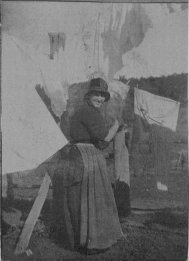 Mary Maude Wilson, my great-grandmother, doing the wash