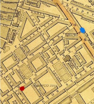 North Pole Tavern, near Linton St, shown on Weller's 1868 map. The inquest into Celestina Christmas's murder took place here