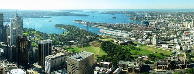 Photo of the Domain, Sydney, from the air